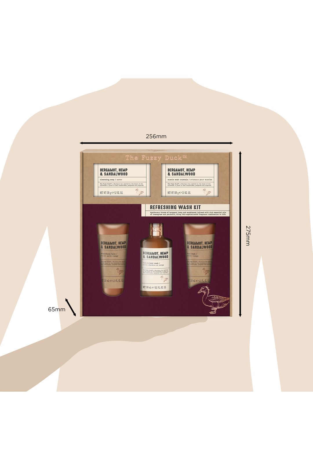 Baylis & Harding The Fuzzy Duck Bergamot, Hemp & Sandalwood Men's Refreshing Wash Kit Gift Set Multi image 7