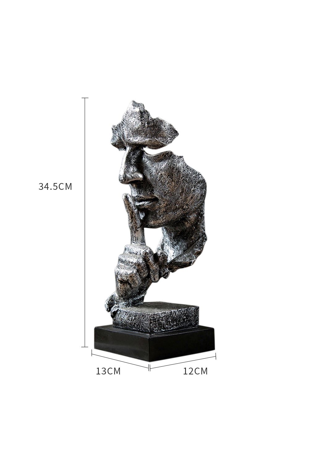 Living and Home Creative and Abstract Men Figure Statues Sculptures Keep Silence Figurine image 6