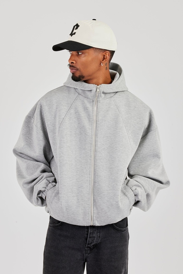 Cernucci Zip Hooded Panelled Scuba Jacket