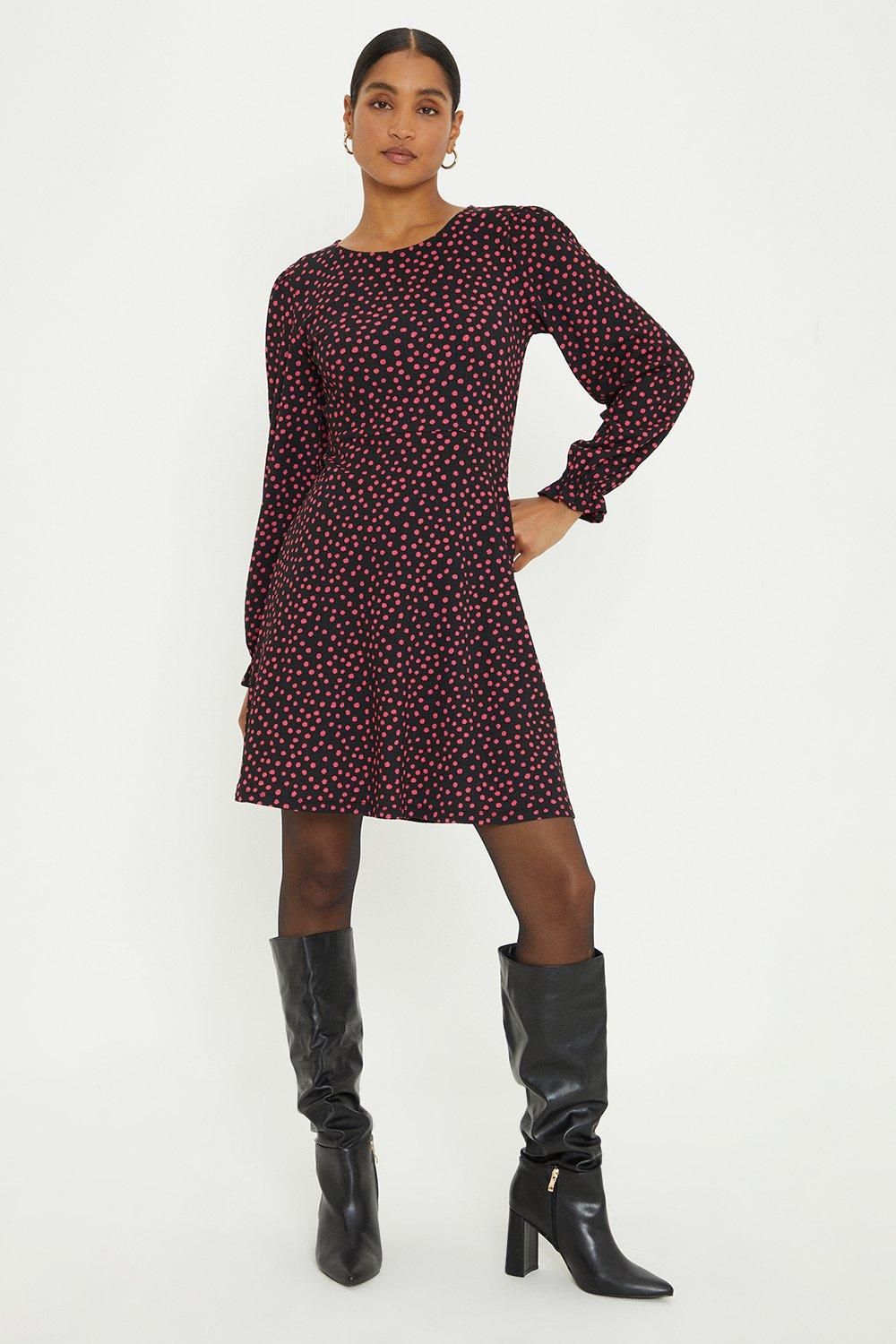 Dorothy Perkins Pink Spot Mini Dress Pink image 2