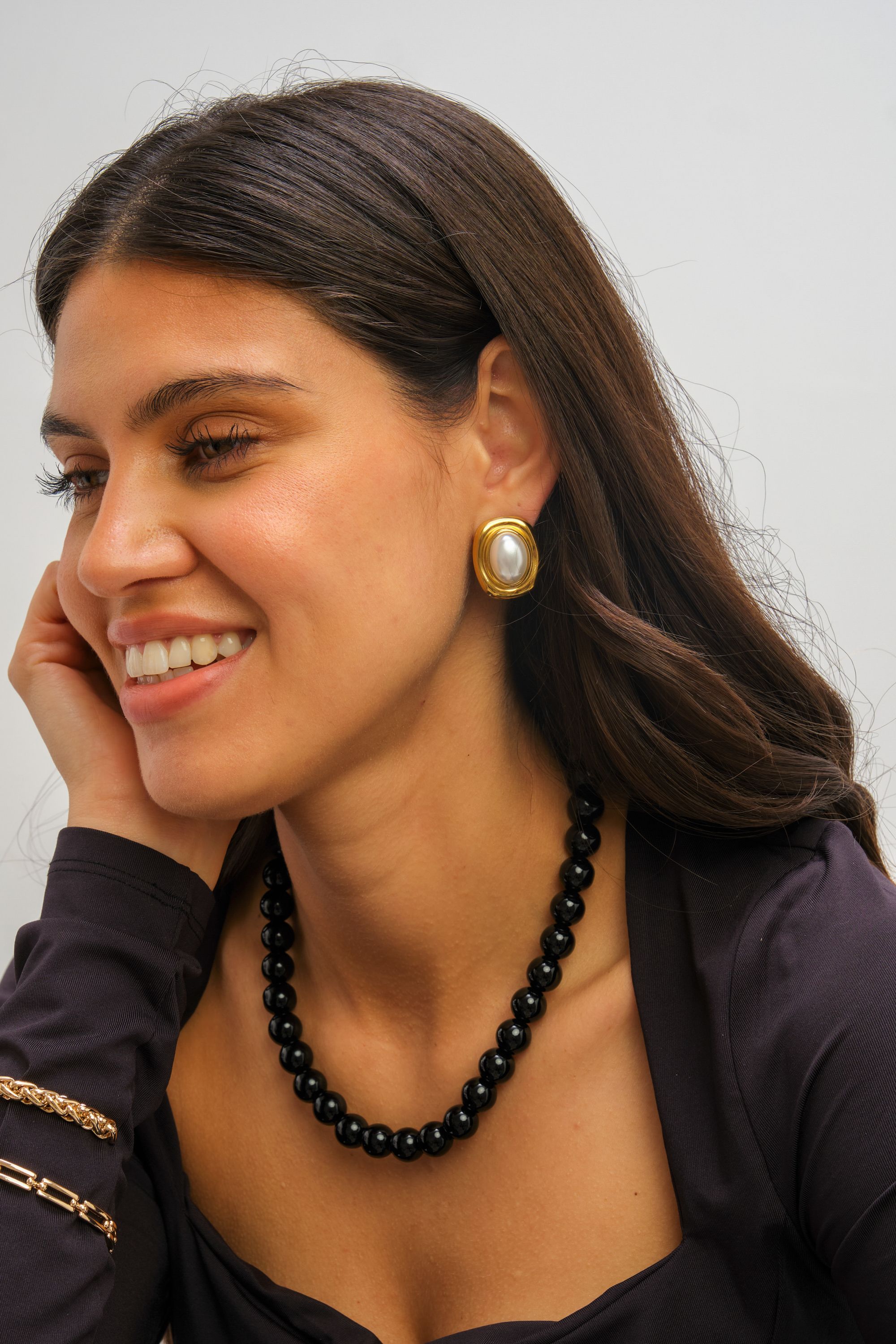 Jon Richard Jet Resin Orb Necklace image 2