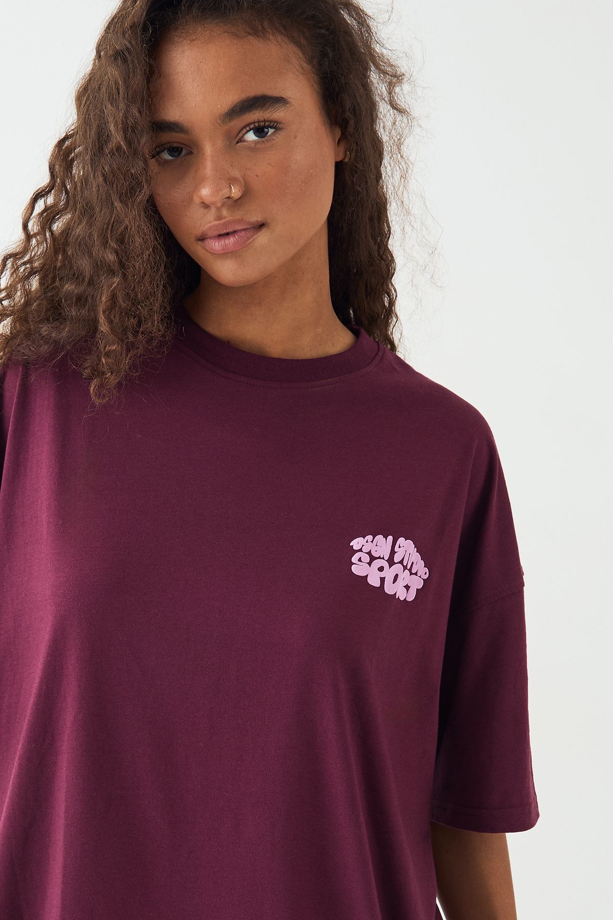 DSGN Studio DSGN Studio Sport Bubble Oversized T-Shirt Plum image 4