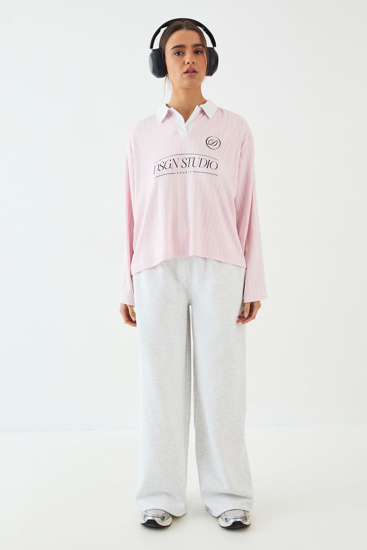 DSGN Studio DSGN Studio Football Jersey Long Sleeve T-Shirt Light Pink image 5