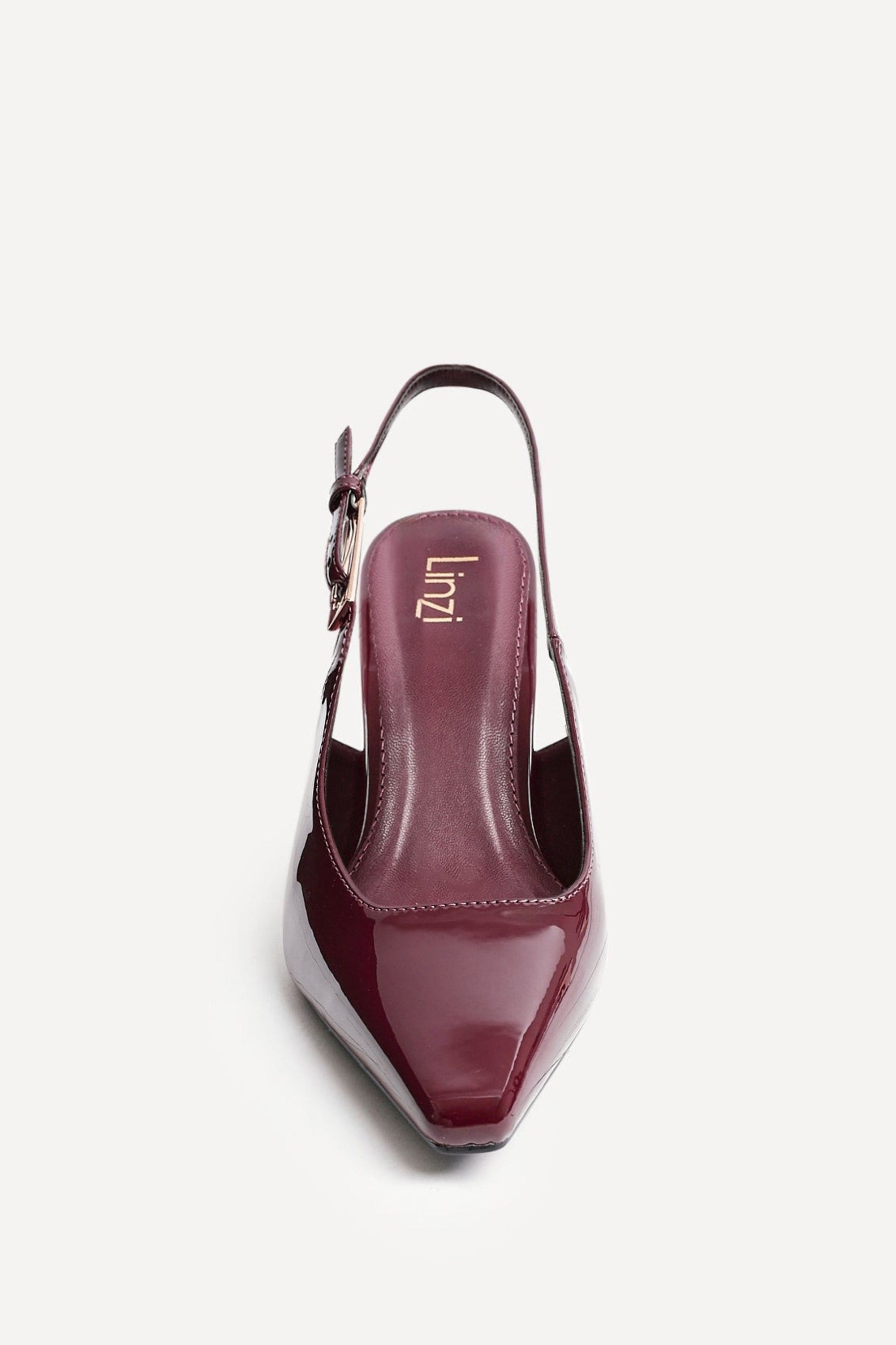 Linzi Avani Burgundy Faux Leather Court Heel image 4