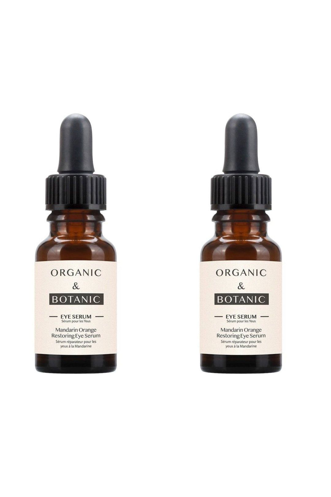 Organic & Botanic Mandarin Orange Restorative Eye Serum 15ml x 2 Duo Set image 1