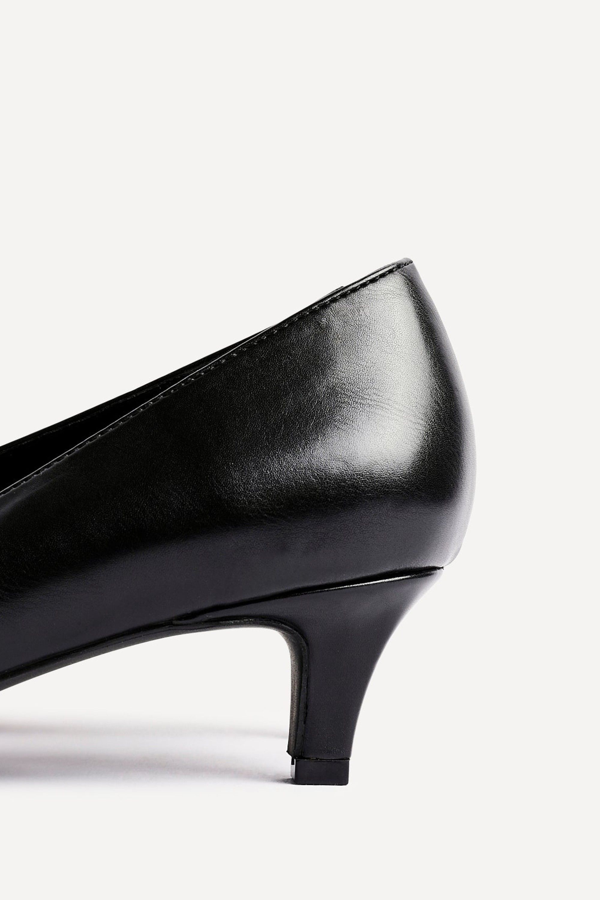 Linzi Zola Black Faux Leather Kitten Court Heel image 5