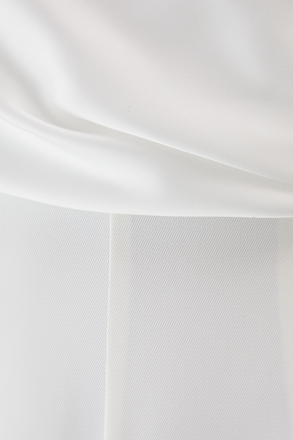 MissPap Bardot Volume Sleeve Wide leg Jumpsuit Ivory image 5