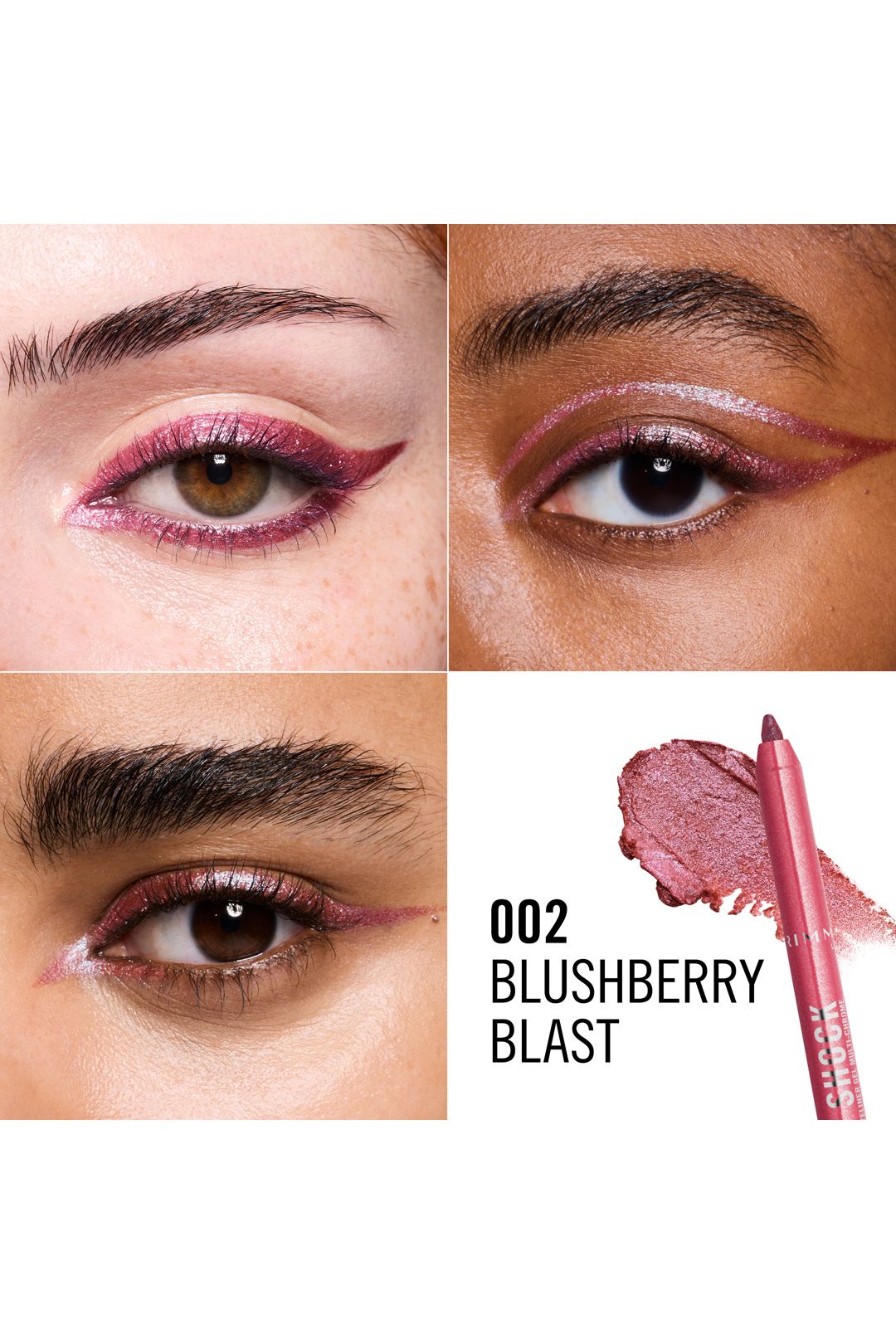 Rimmel London Thrill Seeker Multi-Chrome Gel Eyeliner 1.2g 002 Blushberry Blast image 2