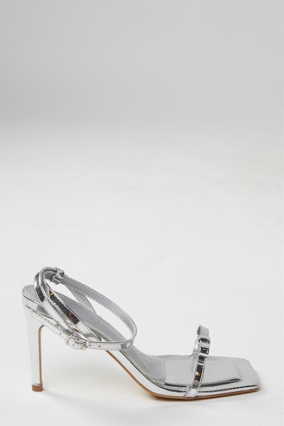 Shnoo Gold Strappy Bow Barely There-Heels