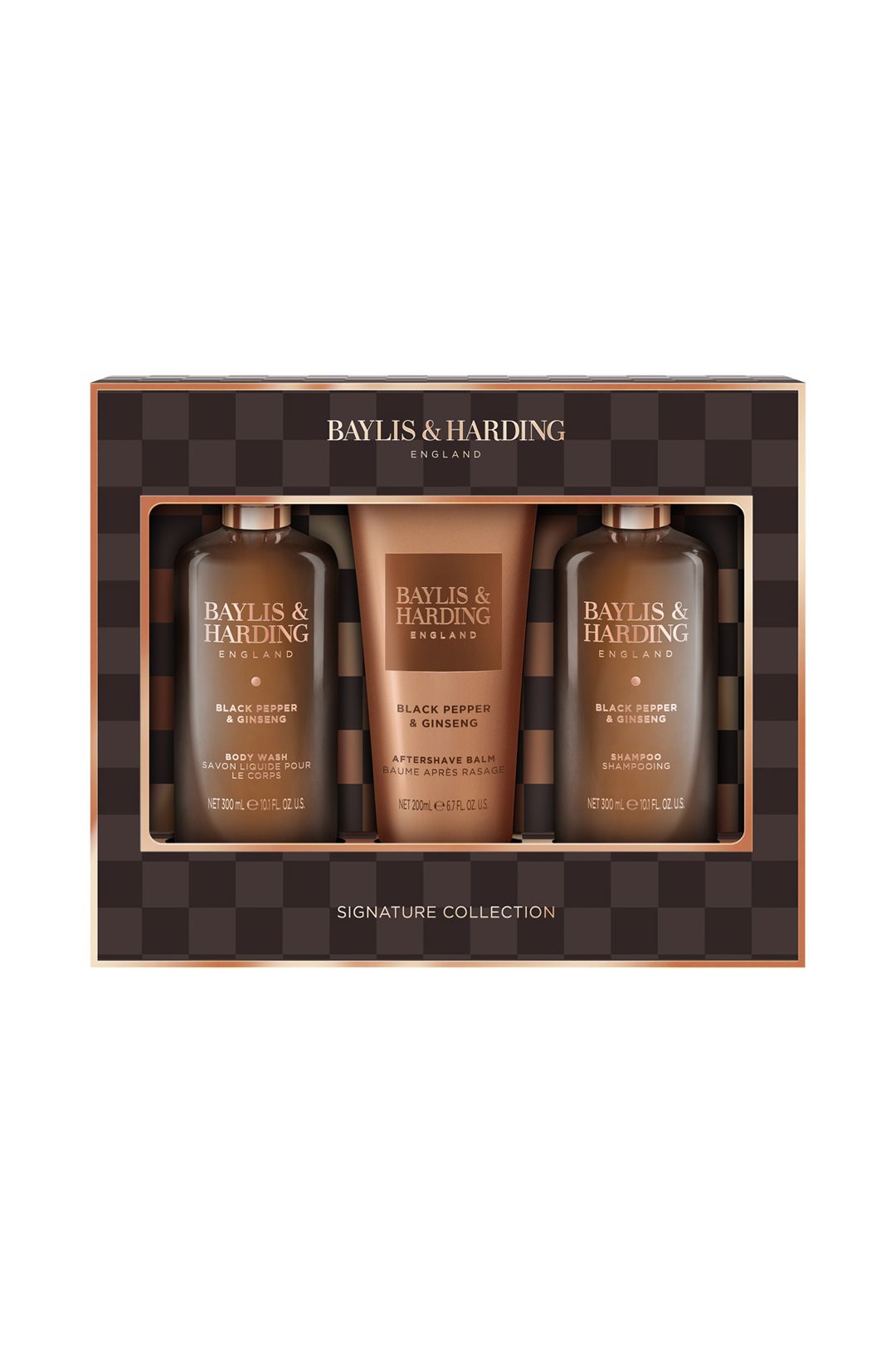 Baylis & Harding Black Pepper & Ginseng Men's Luxury Bathing Trio Gift Set Multi image 1