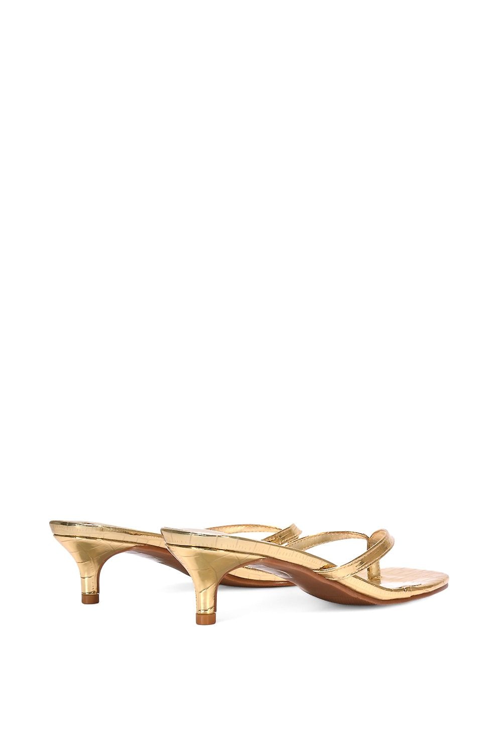 XY London 'Jane' Toe Post Low Kitten Heel Mule Sandal Shoes image 4