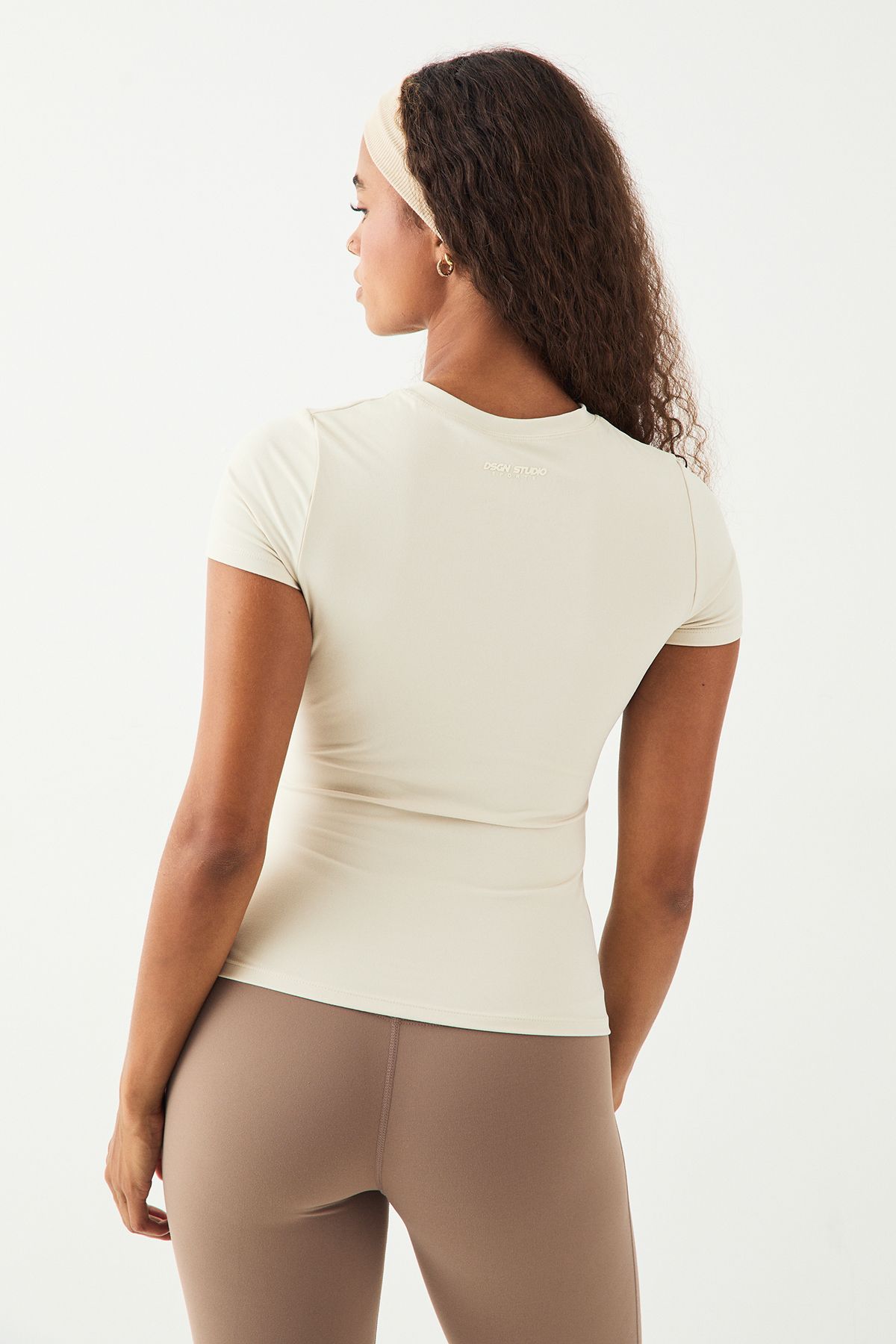 DSGN Studio DSGN Studio Ultra Sculpt Short Sleeve Top Cream image 2