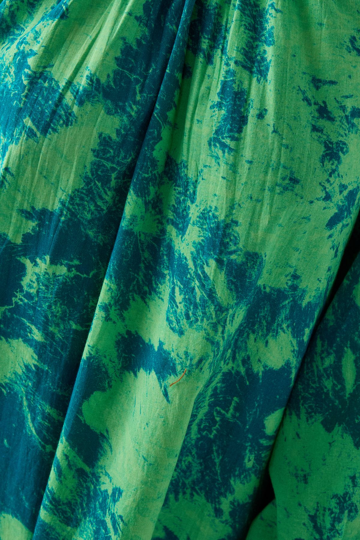 Warehouse Cotton Trapeze Smock Midi Dress Blue image 5