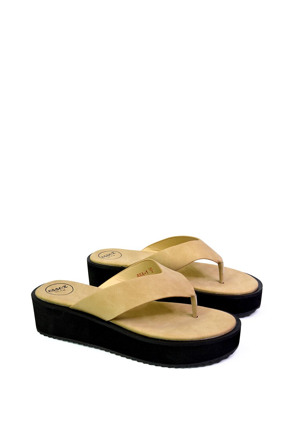 XY London 'Tammi' Thong Strap Flatform Flip Flop Sandal Slides image 5