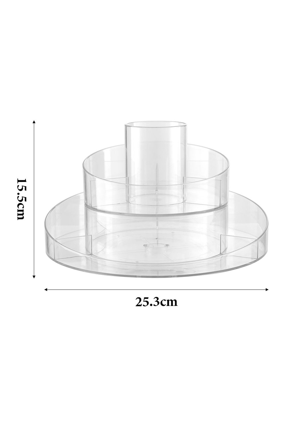 Living and Home Rotating Round Multifunctional Storage Skincare Shelf Desktop Organizer image 4