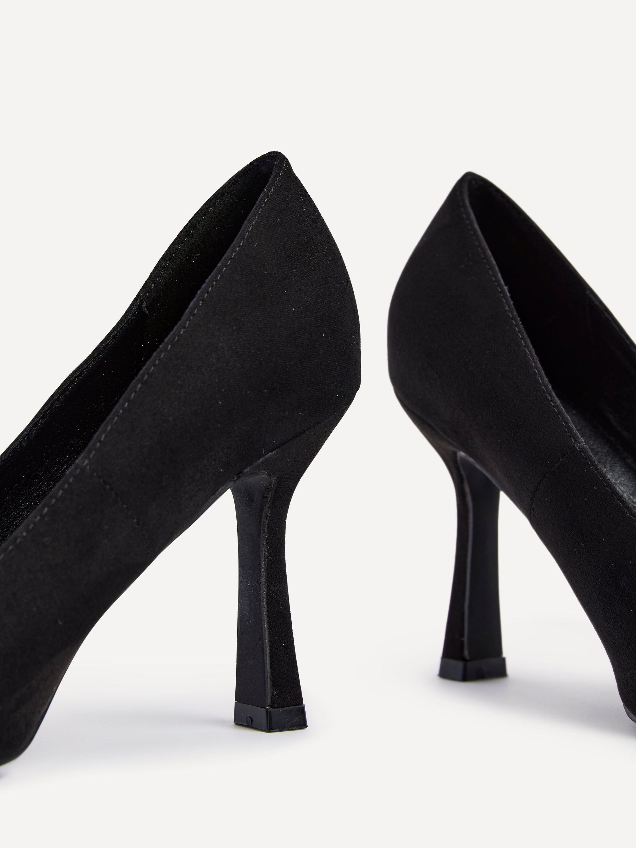 Linzi Colette Black Faux Suede Squared Toe Stiletto Court Heel image 4