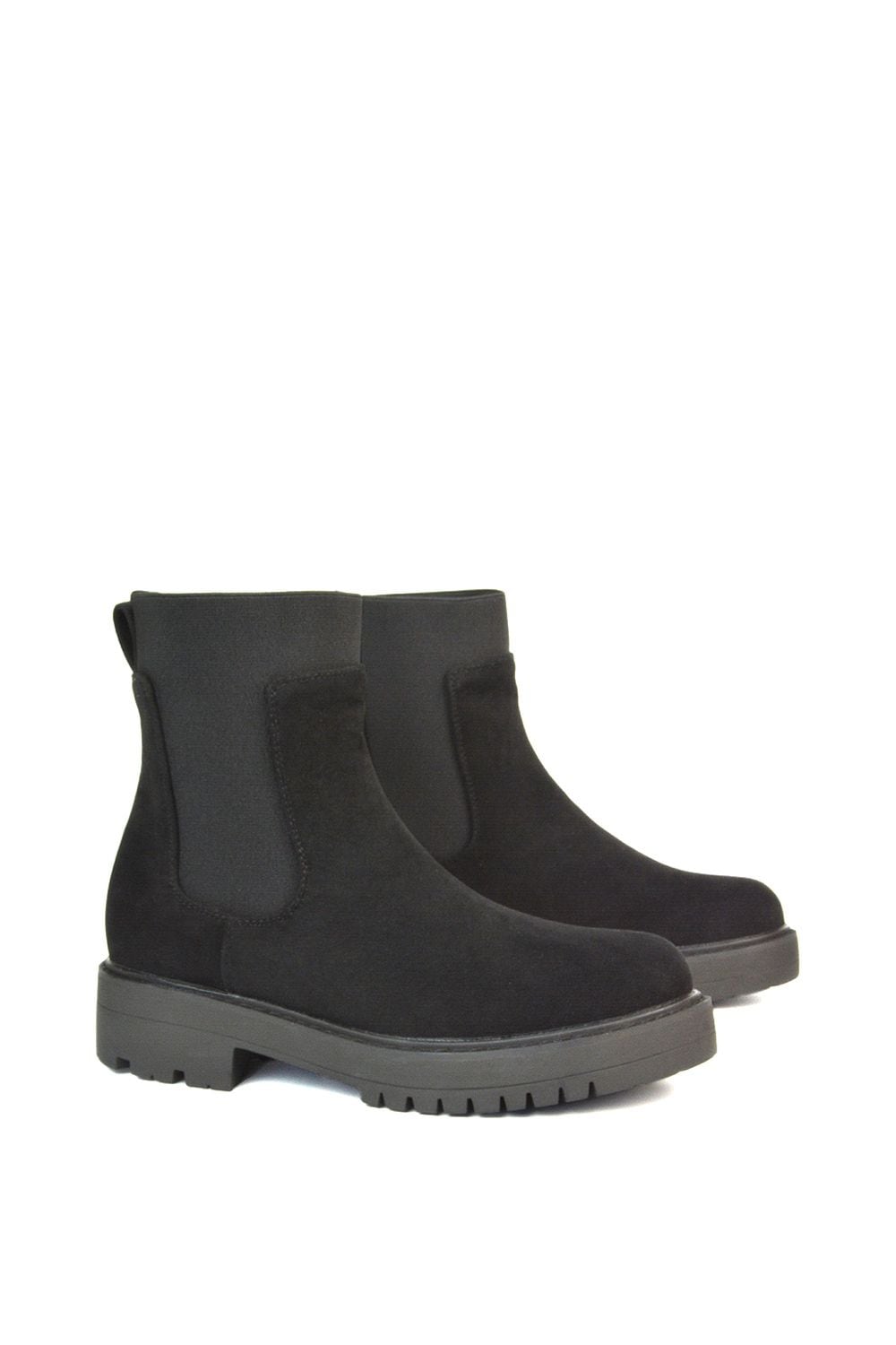 XY London 'Karev' Black Ankle Boots Pull On Elasticated Gusset Chelsea image 6