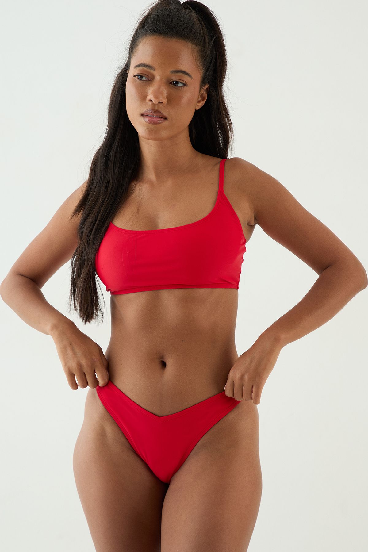 DSGN Studio DSGN Studio Stripe V Front Bikini Bottom Chilli