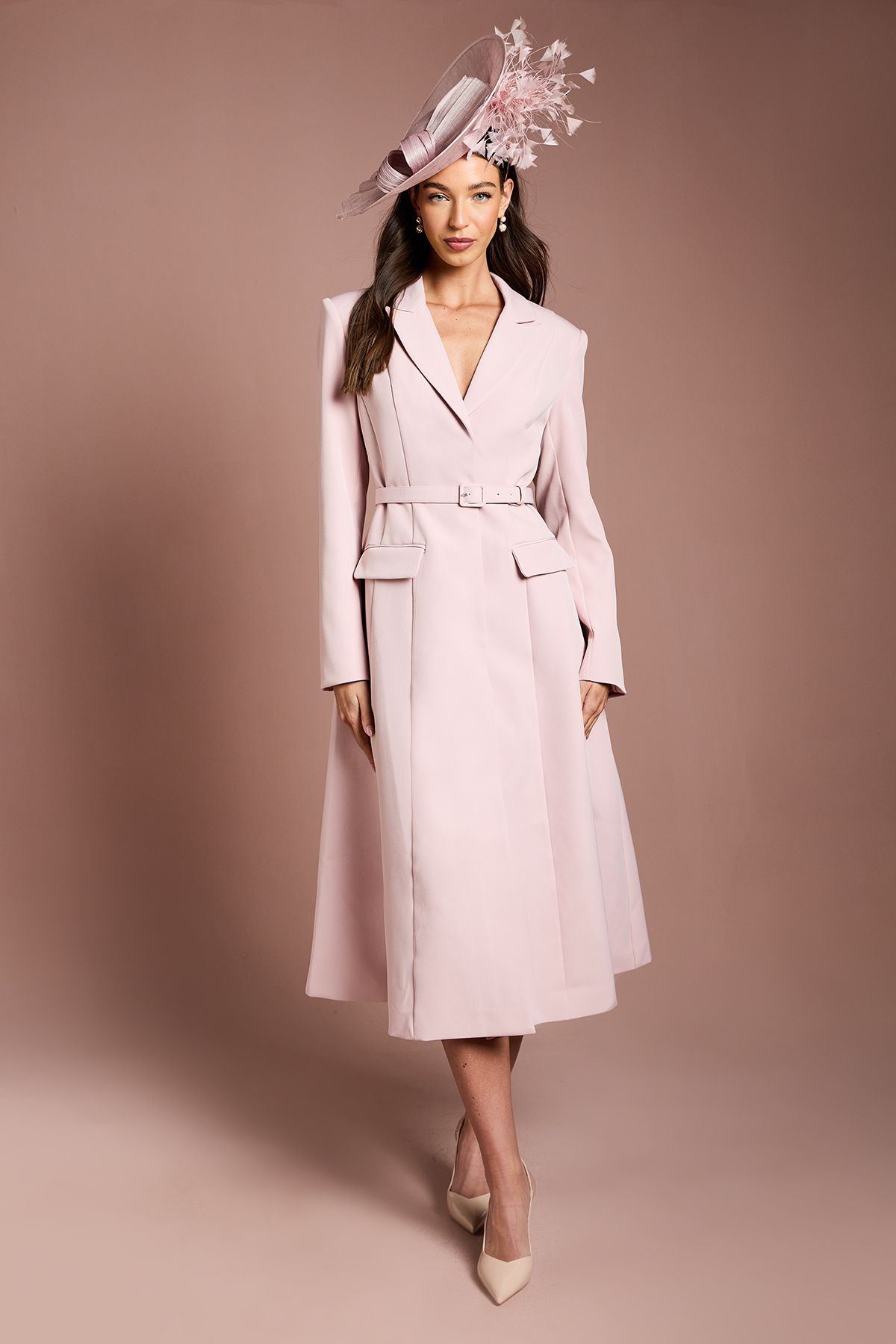 Coast Lisa Tan Tailored Coat Blush image 1