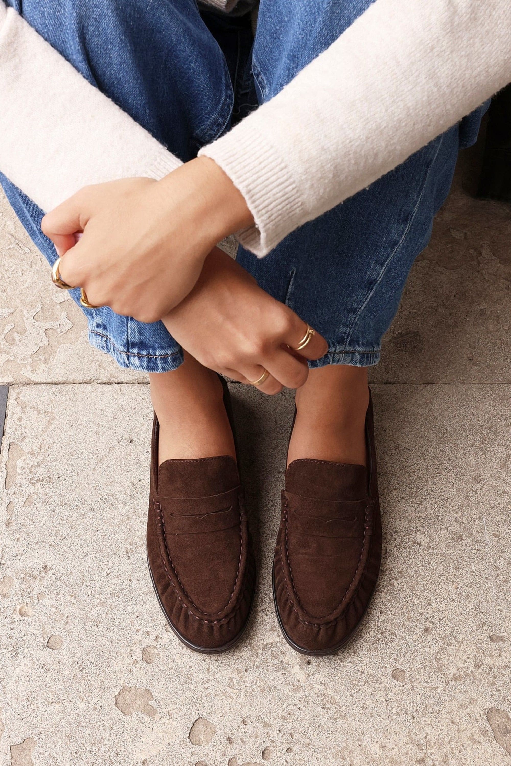 Linzi Belmont Brown Suede Leather Loafers image 2