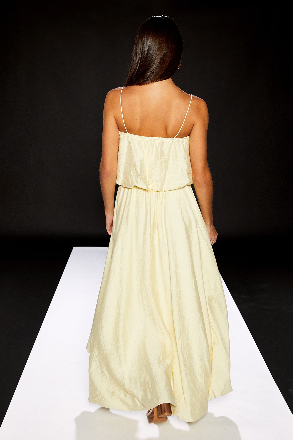 RUNWAY 1.8.1.8 Runway 1.8.1.8 Puff Ball High Low Hem Dress Lemon image 4