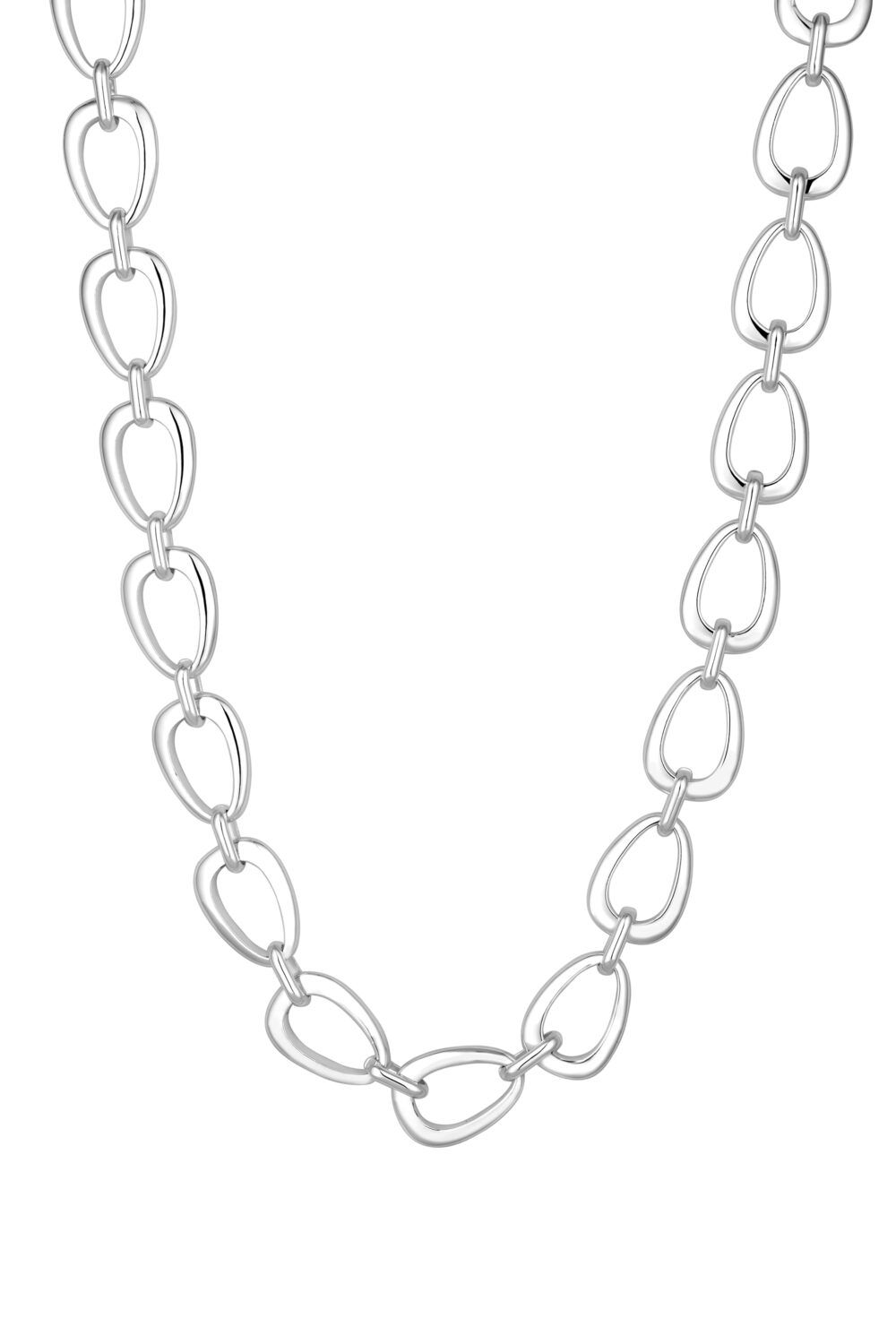 Inicio Sterling Silver Plated Open Linked Necklace - Gift Pouch
