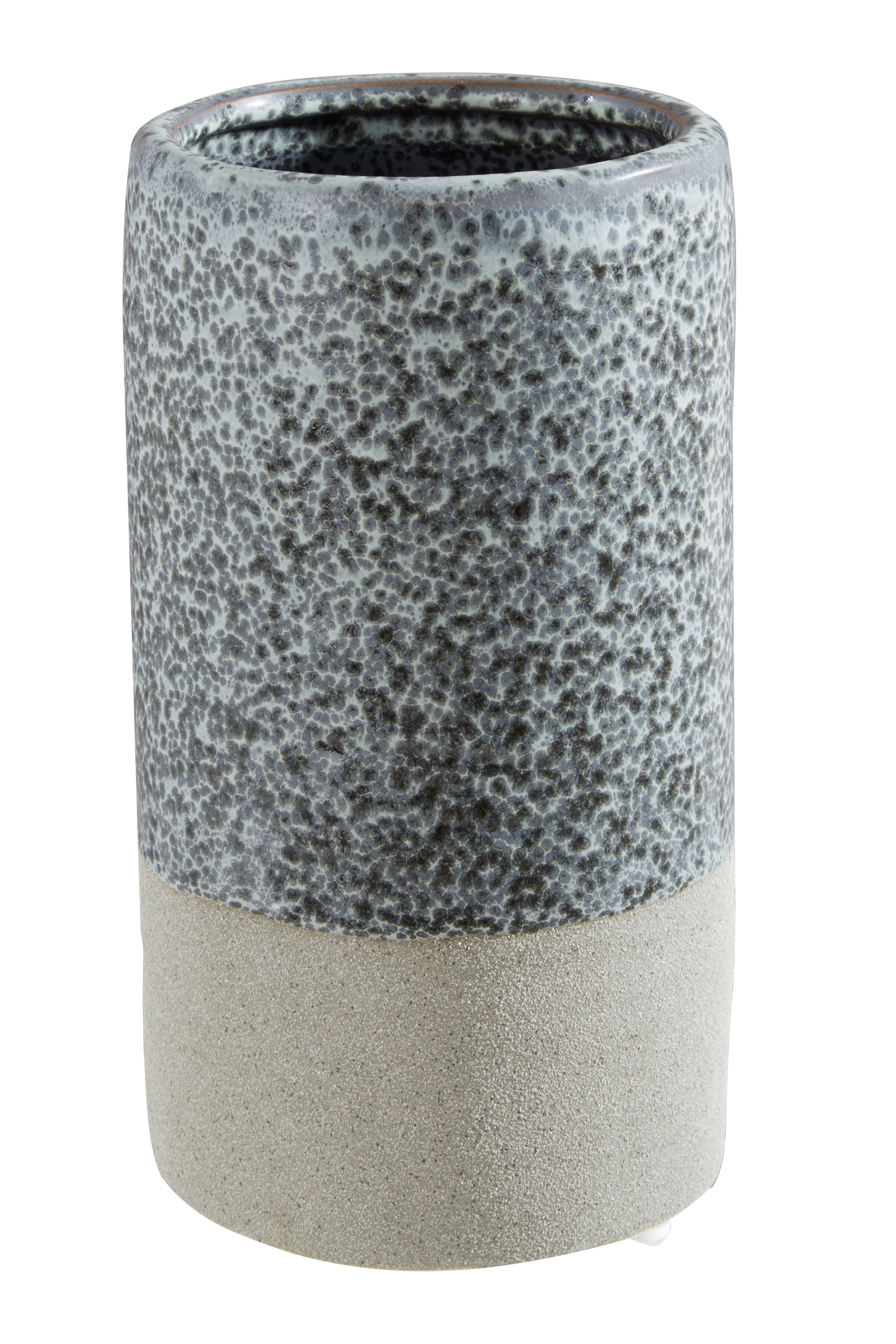 Orsina Portable Small Grey Vase, Versatile Flower Vase, Glazed Finish Stoneware, Ceramic Pottery Vase image 2