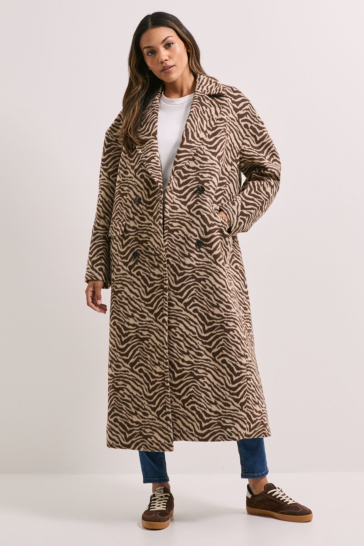 Dorothy Perkins Wide Collar Animal Print Coat Animal image 4