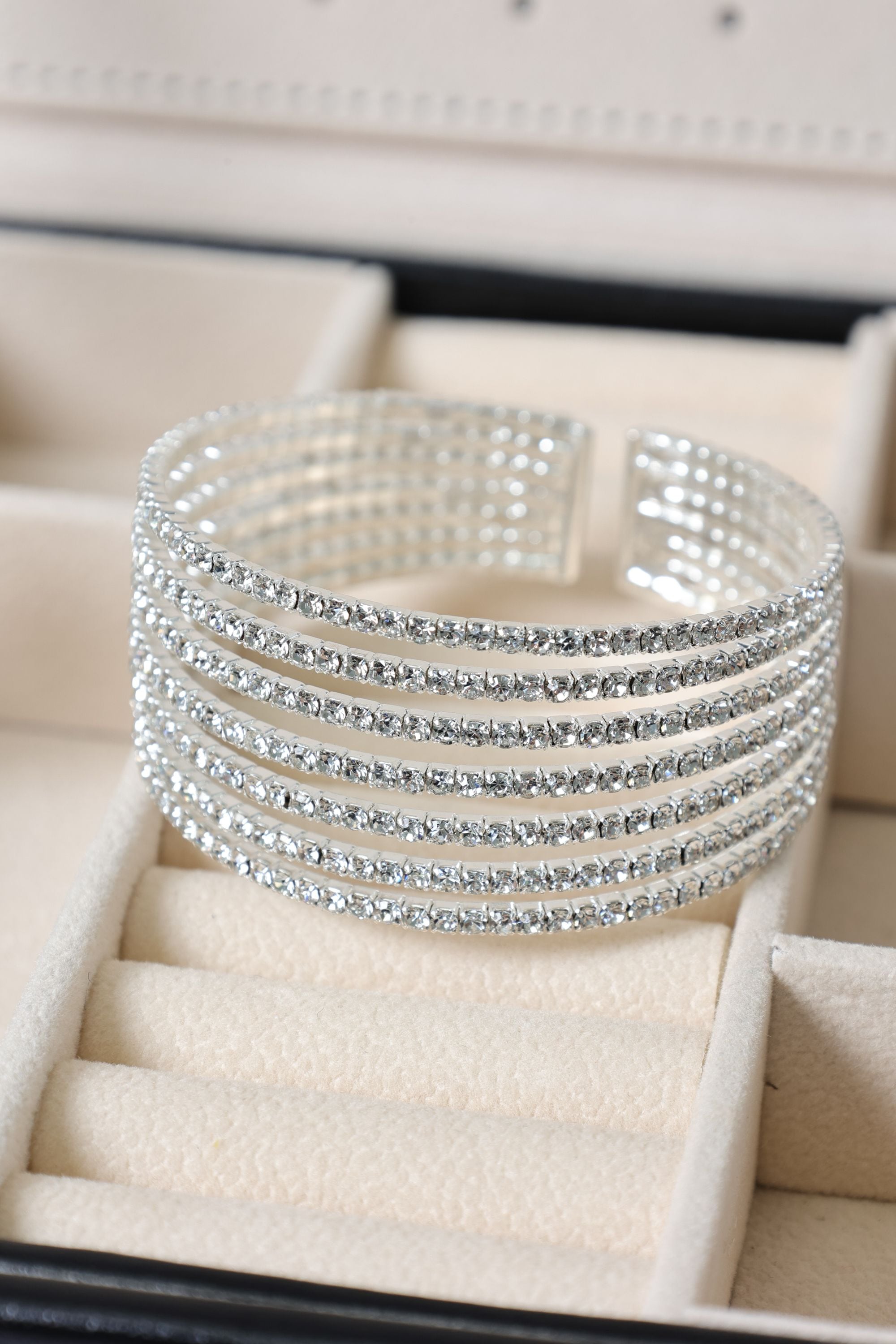 Jon Richard Silver Plated and Crystal Statement Cuff Bracelet image 4