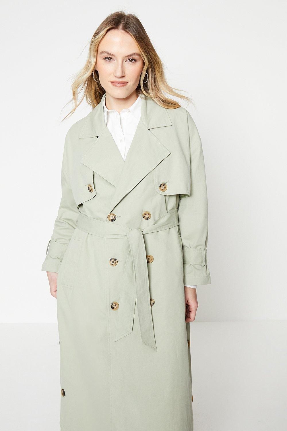 Dorothy Perkins Trench Coat Sage image 2