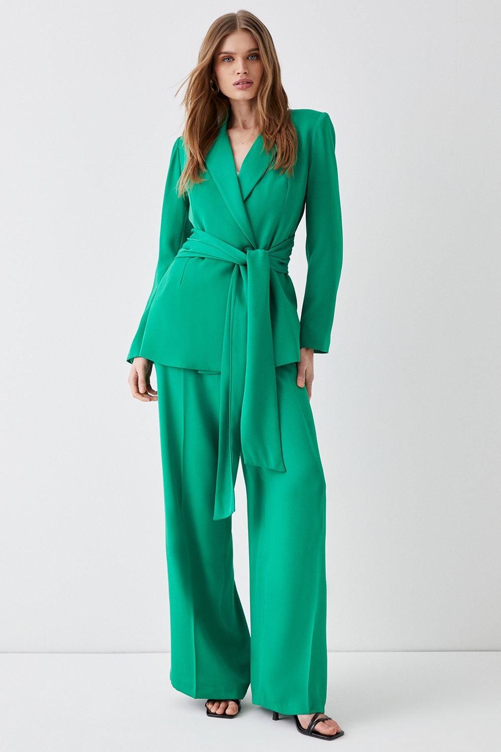 Coast Straight Leg Trousers Green image 1