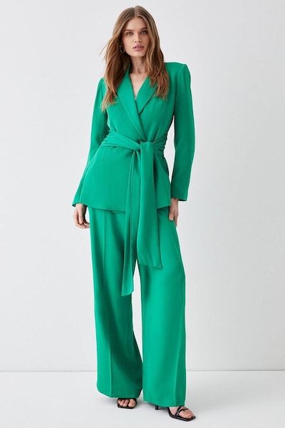 Coast Straight Leg Trousers Green