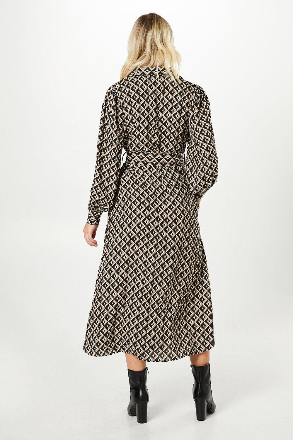 Dorothy Perkins Geo Midi Shirt Dress Geo image 3