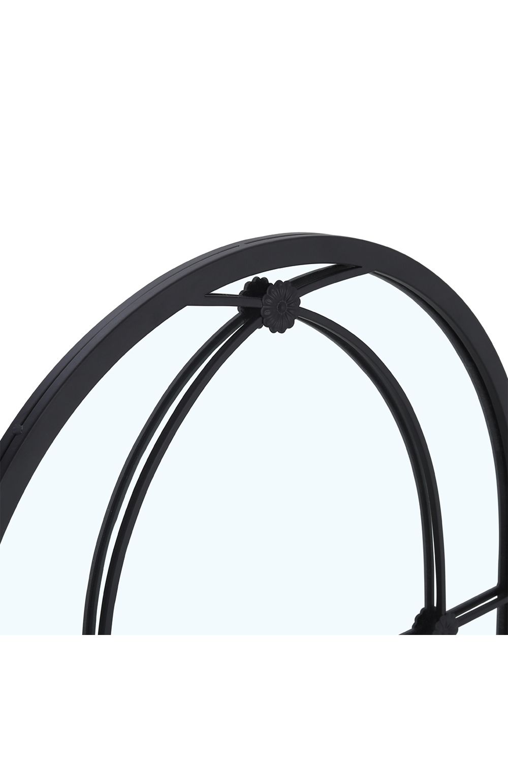 Living and Home Modern Arched Wall-mounted Metal Frame Windowpane Mirror image 5