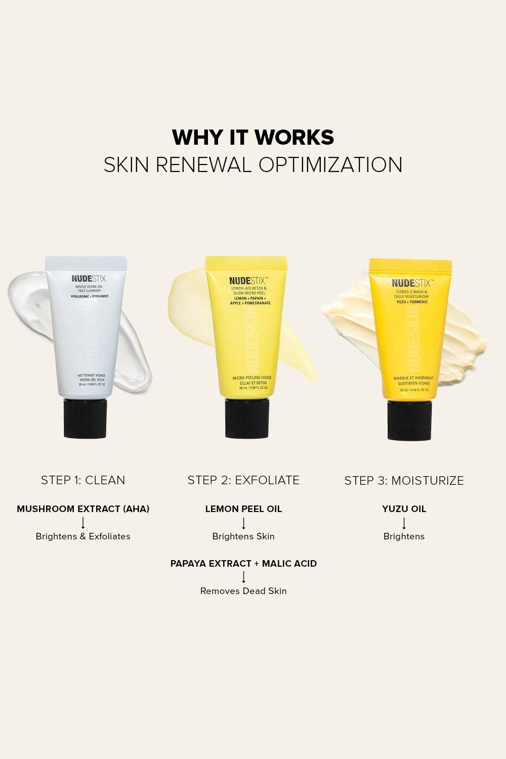 Nudestix Nudeskin Kit 3-Step Citrus Skin Renewal - Sensitive Multi image 7