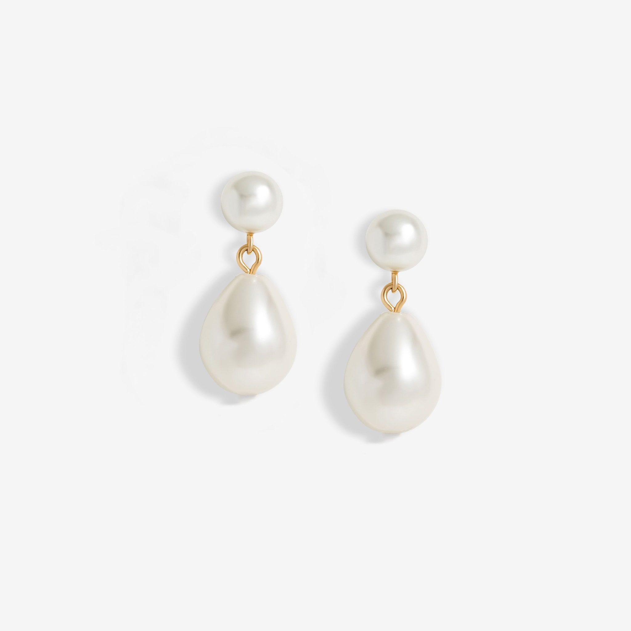 Jon Richard Gold Plated Pearl Peardrop Earrings image 1