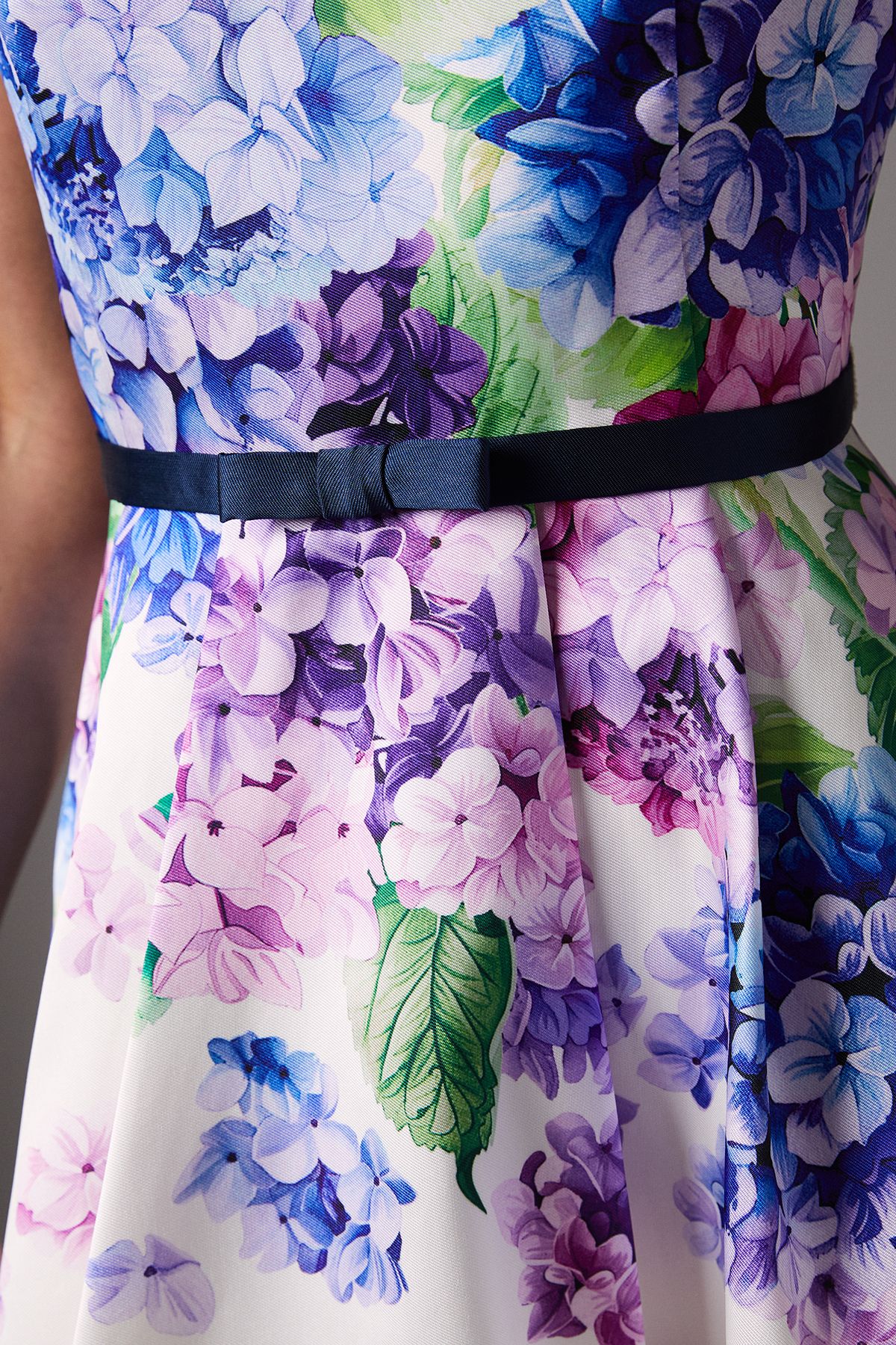 Coast Lisa Tan Twill Hi-Lo Floral Printed Midi Dress Multi image 5