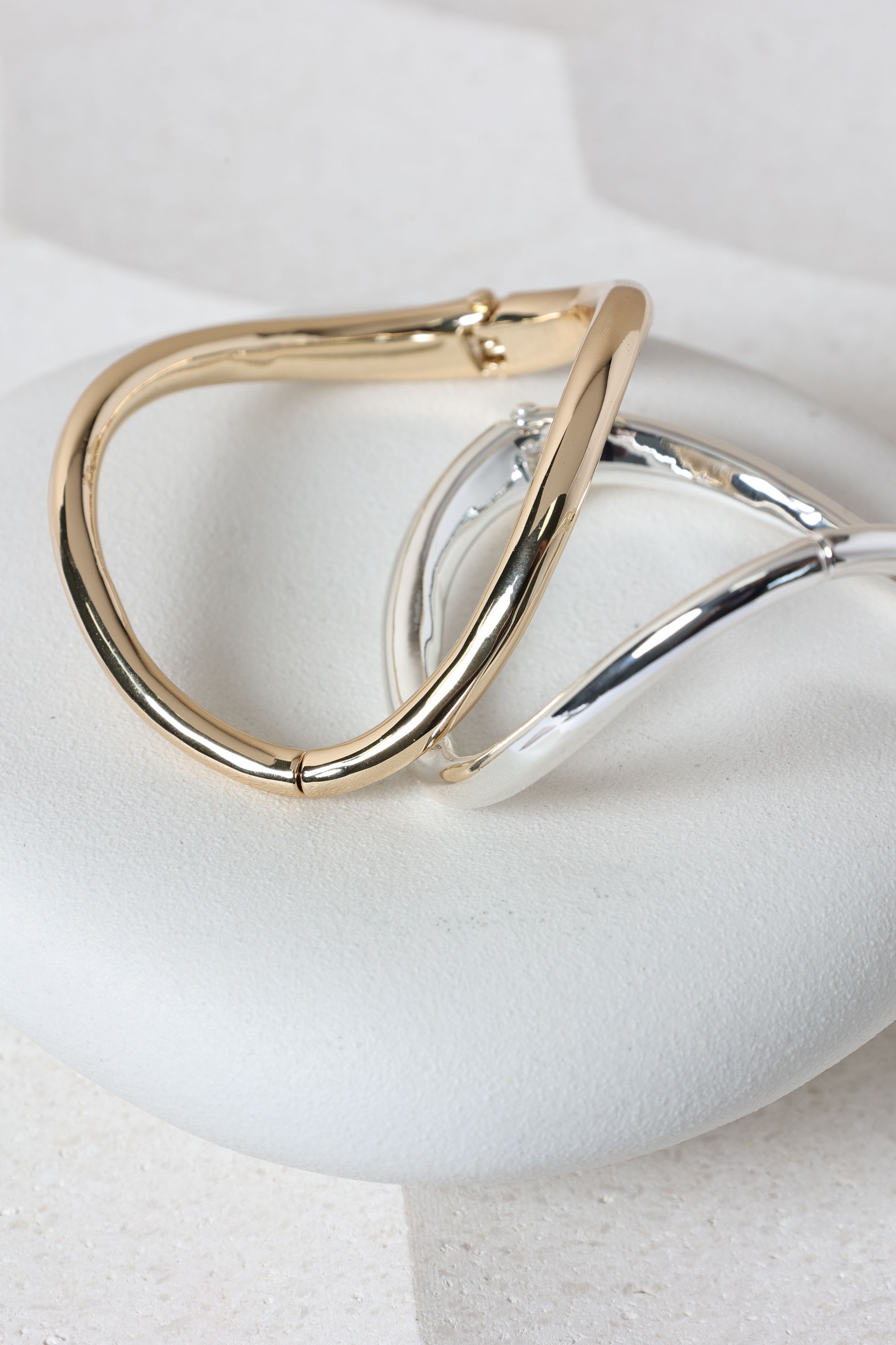 Jon Richard Silver Plated Polished Wave Cuff Bracelet image 3