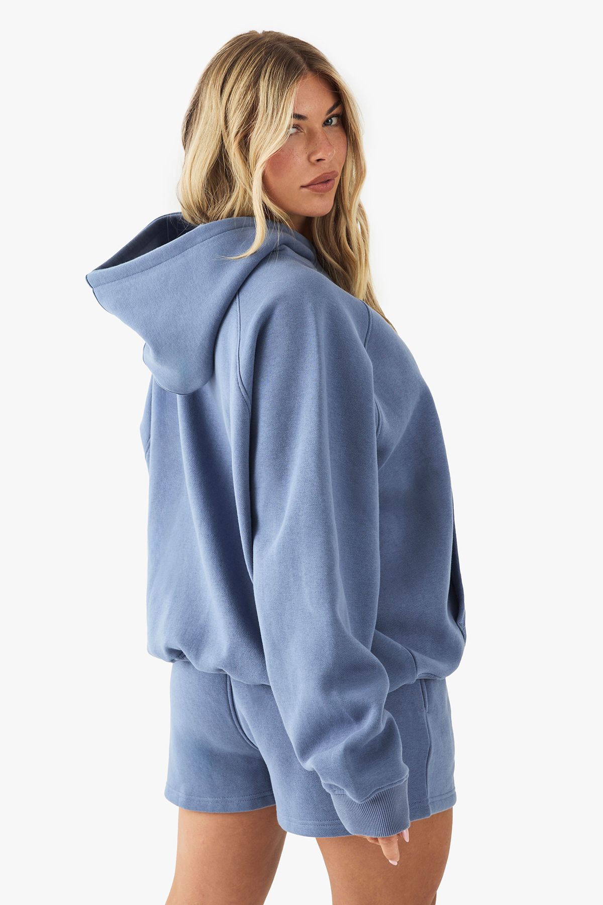 DSGN Studio DSGN Studio Script Oversized Hoodie Blue image 2