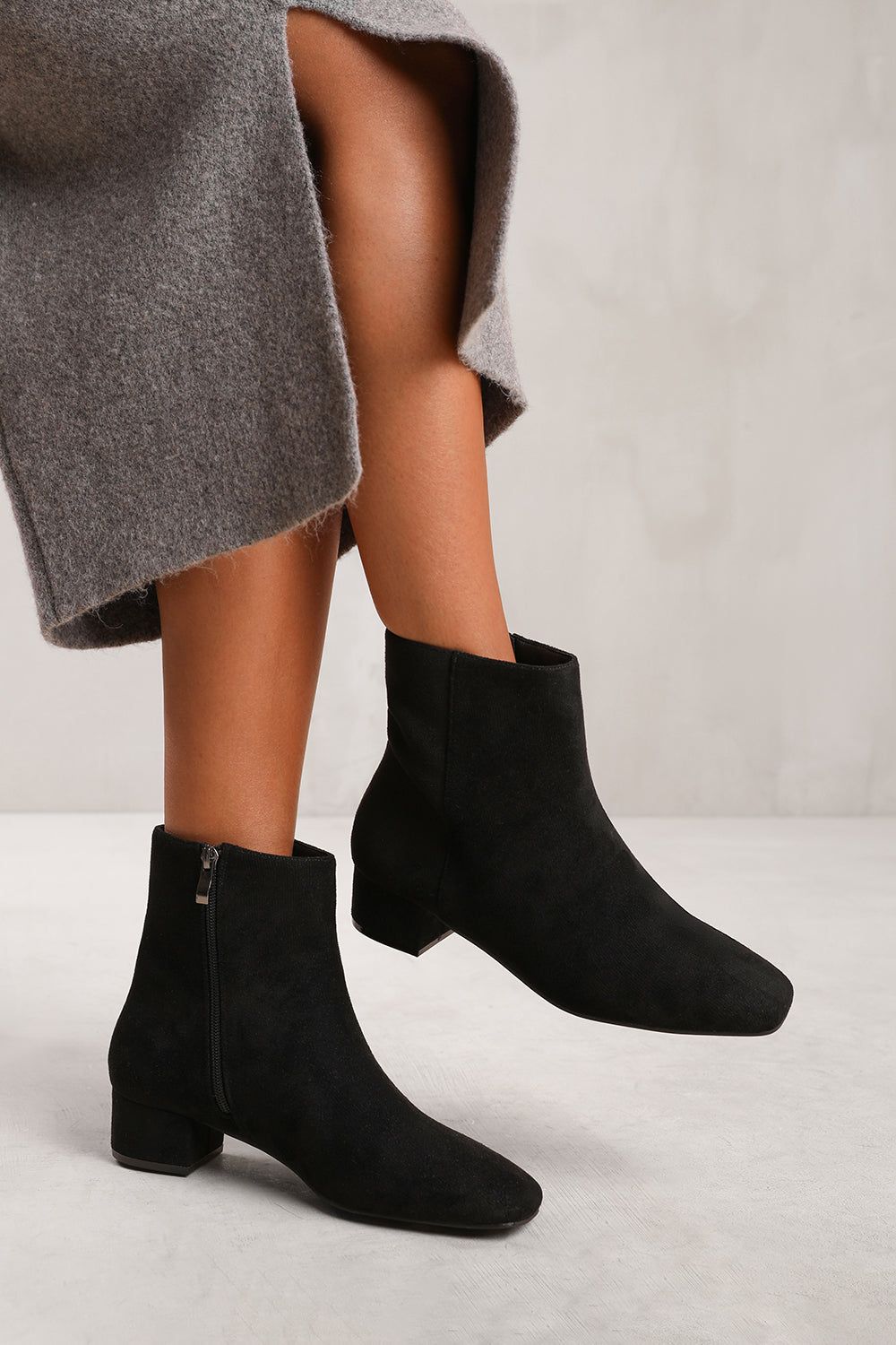 Where's That From 'Odetta' Low Block Heel Ankle Boot With Side Zip