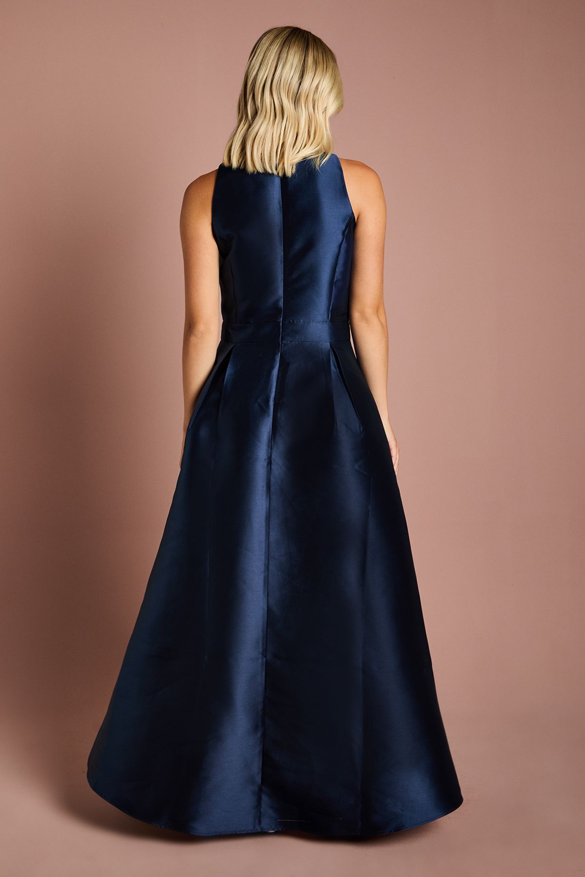 Coast Teen Coast Twill Waterfall Bridesmaid Dress Navy image 3