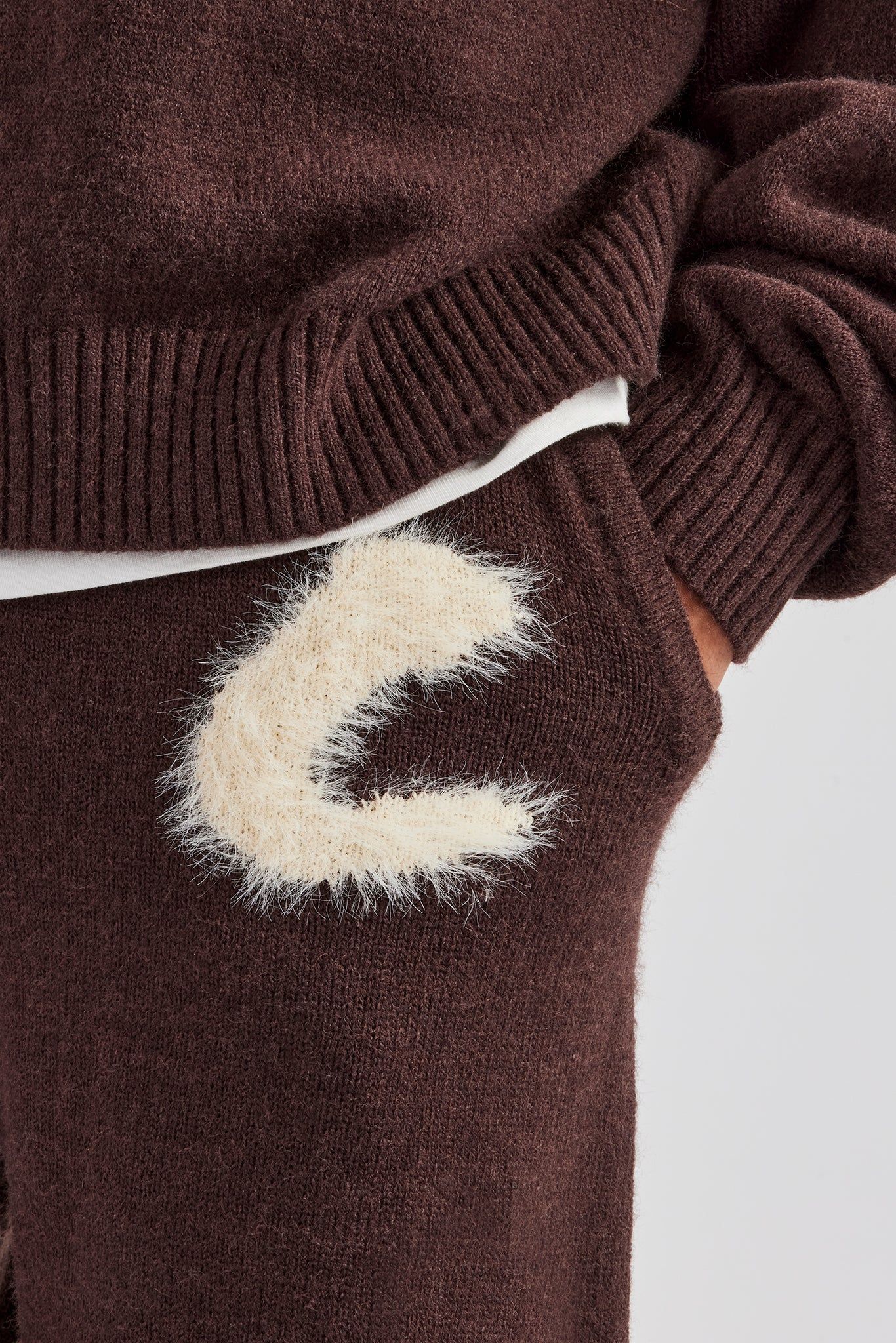 Cernucci Fluffy Intarsia C Jogger - Chocolate image 3