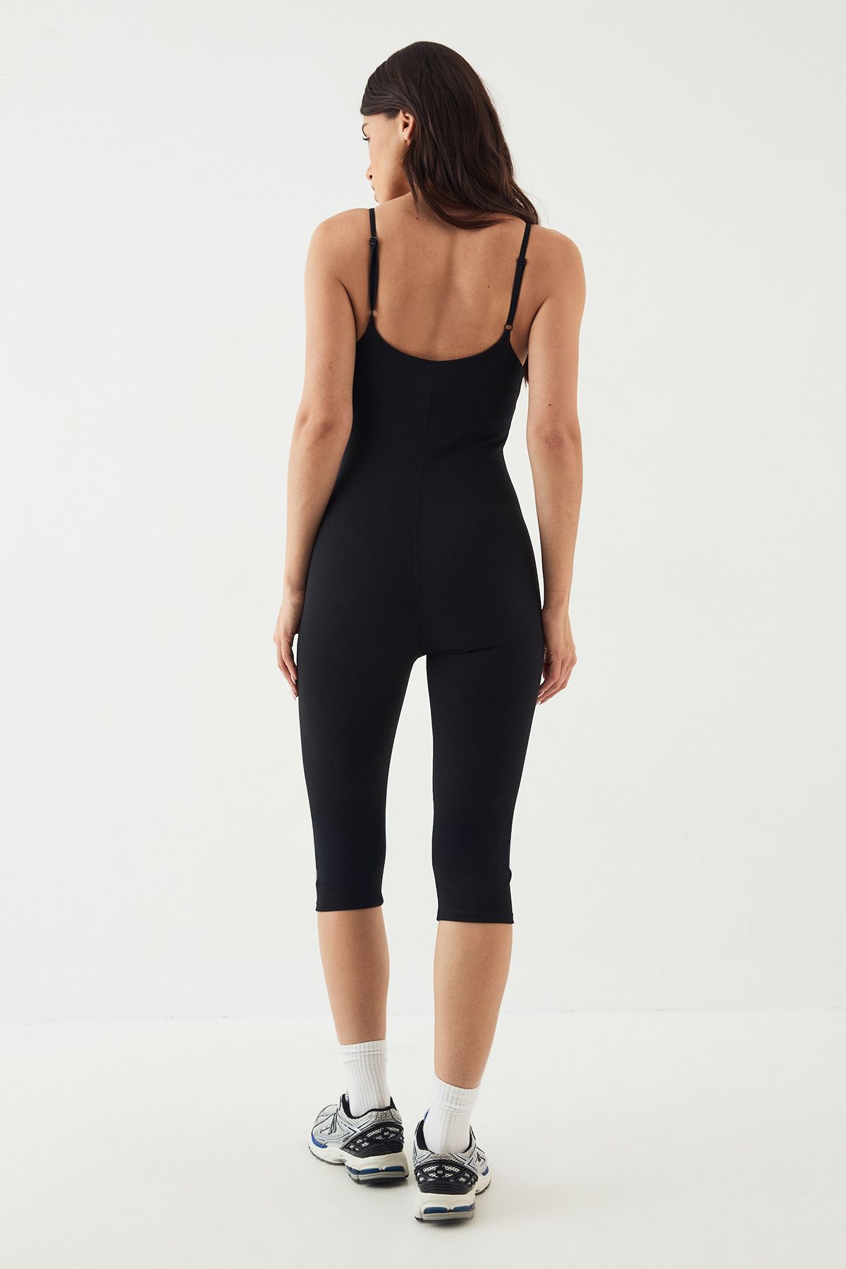 DSGN Studio DSGN Studio Ultra Sculpt Strappy Capri Unitard Jumpsuit Black image 2