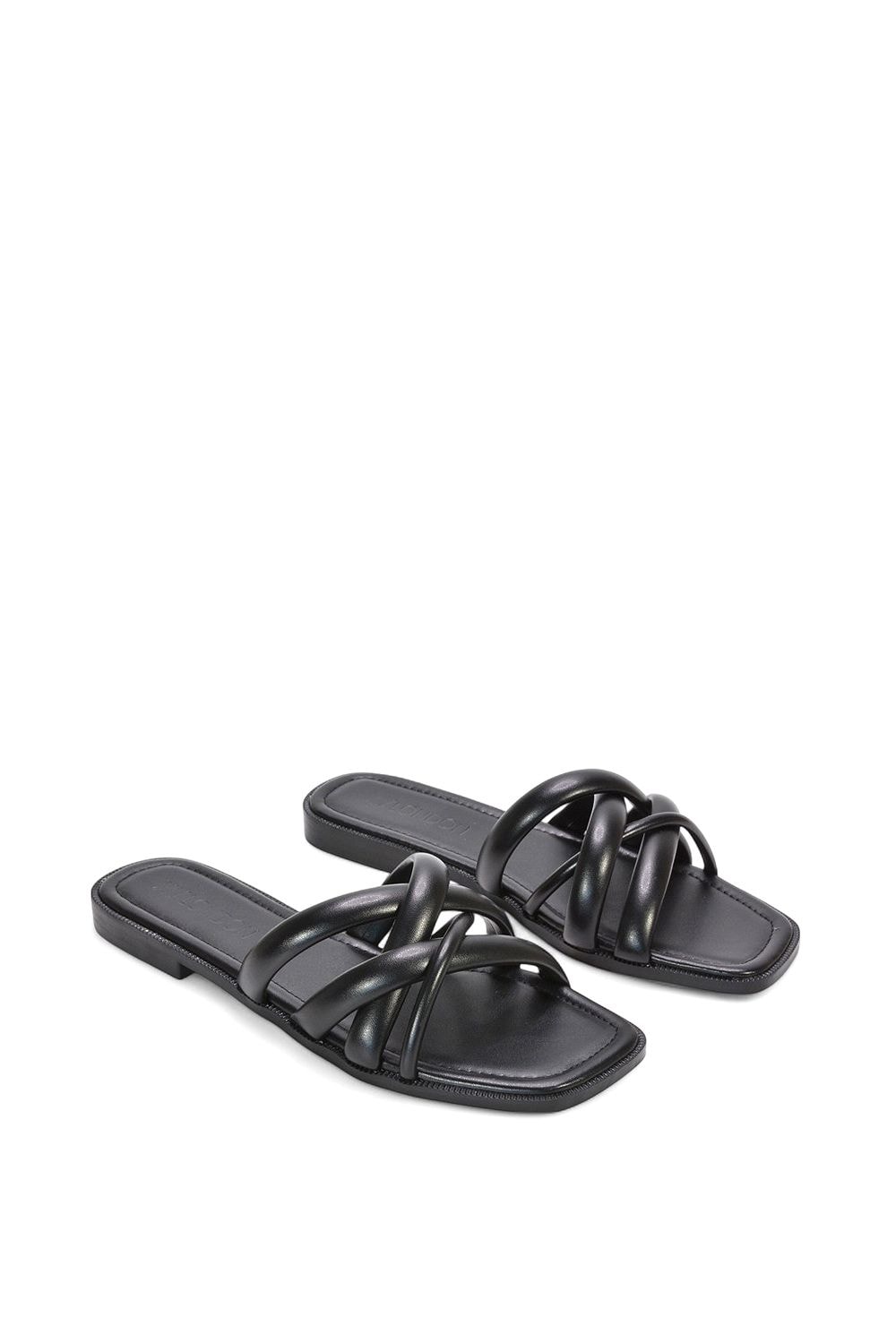 XY London 'Fiona' Strappy Flat Open Toe  Sandal Mule Sliders image 4
