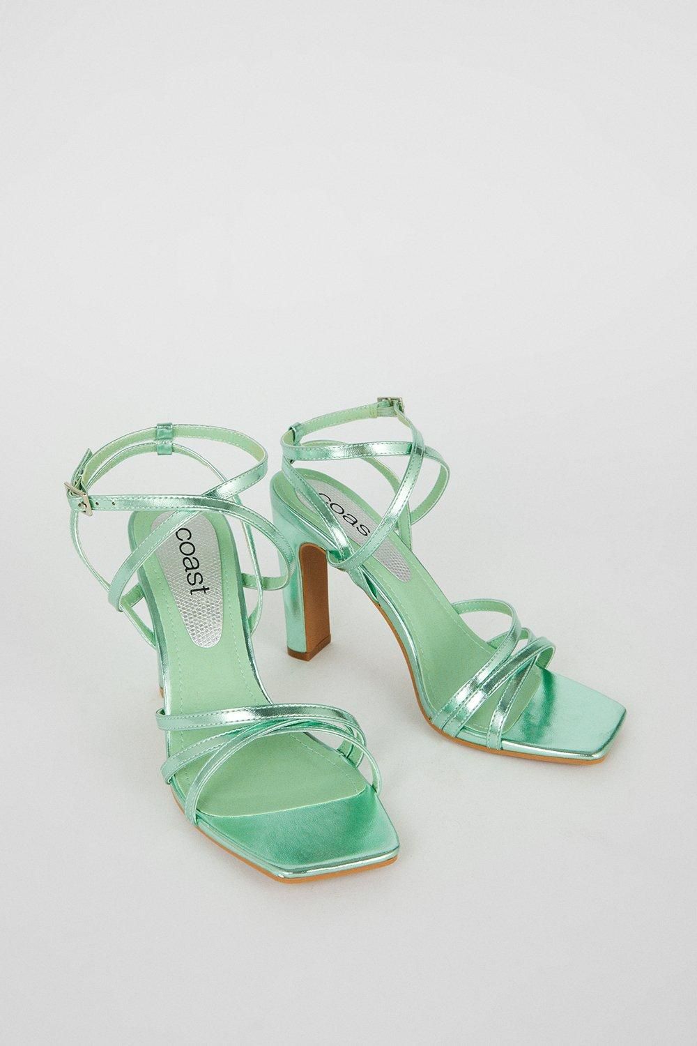 Coast Tara Barely There Heeled Sandals Green image 4