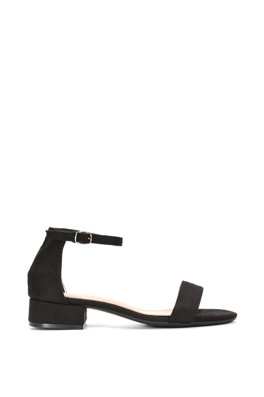 XY London 'Tate' Ankle Strap Low Block Heel Summer Sandals