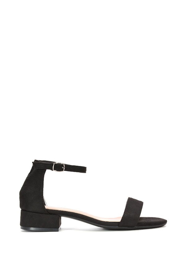 XY London 'Tate' Ankle Strap Low Block Heel Summer Sandals