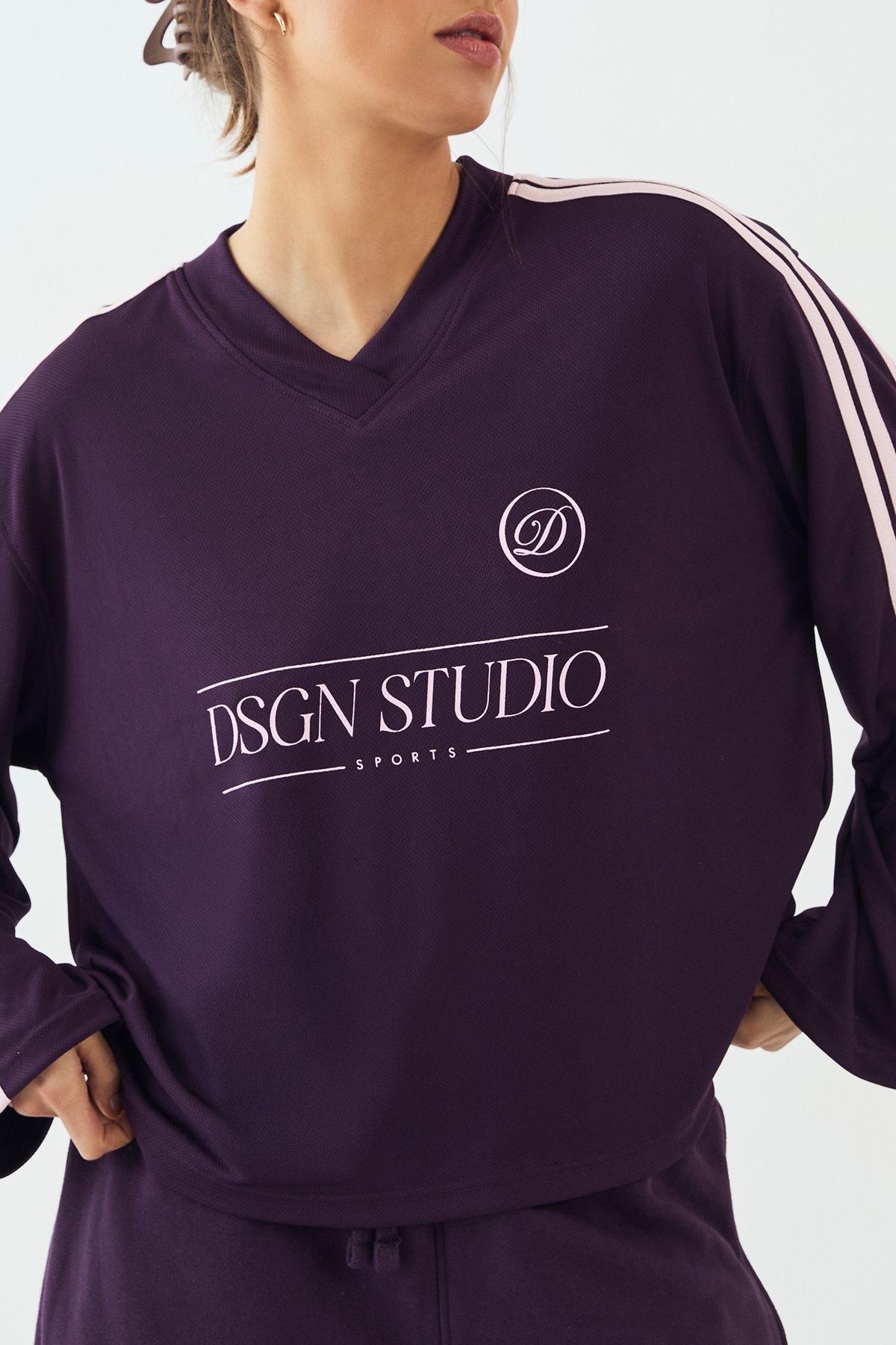 DSGN Studio DSGN Studio Football Jersey Long Sleeve T-Shirt Plum image 4