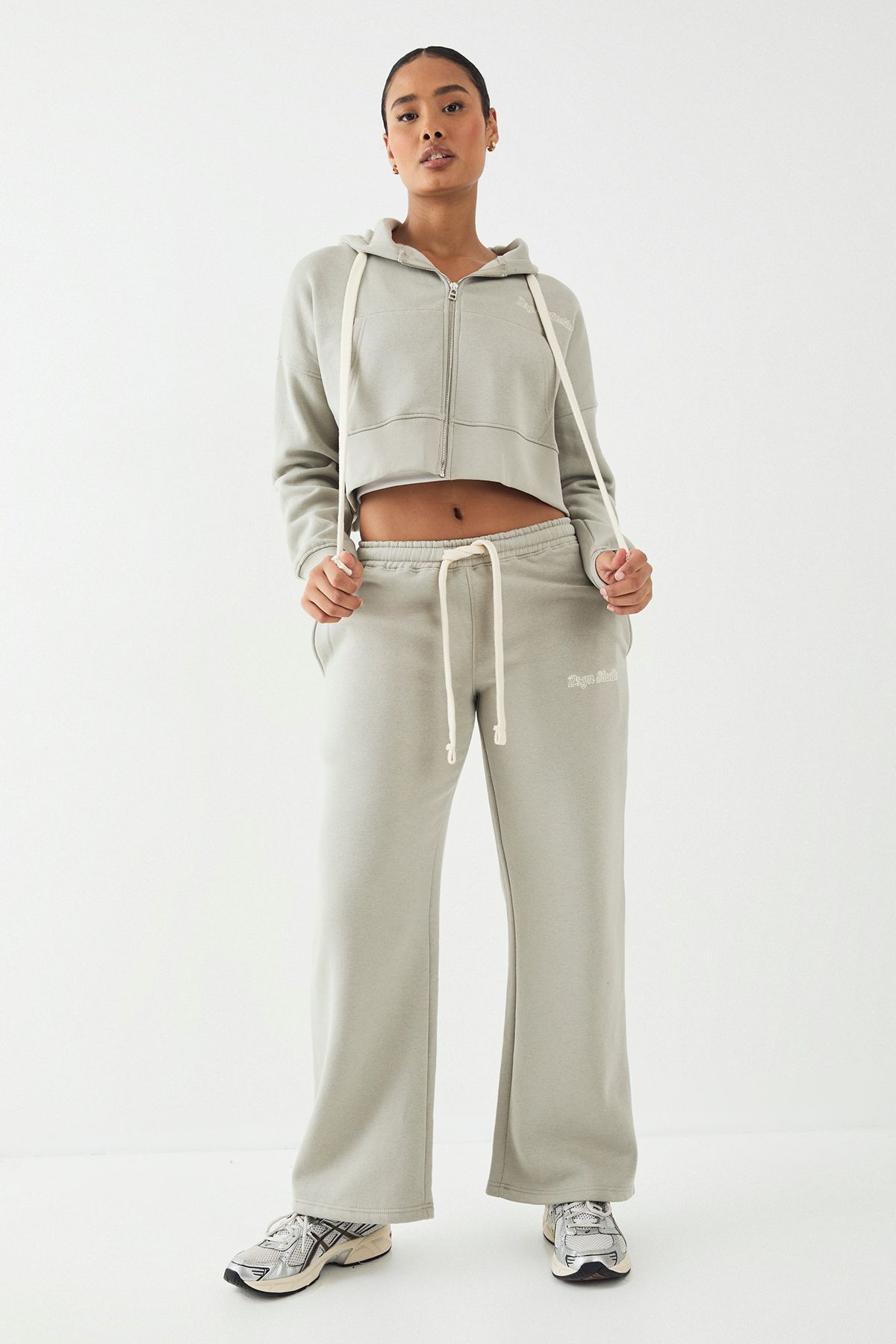 DSGN Studio DSGN Studio Contrast Drawcord Straight Leg Jogger Khaki image 3