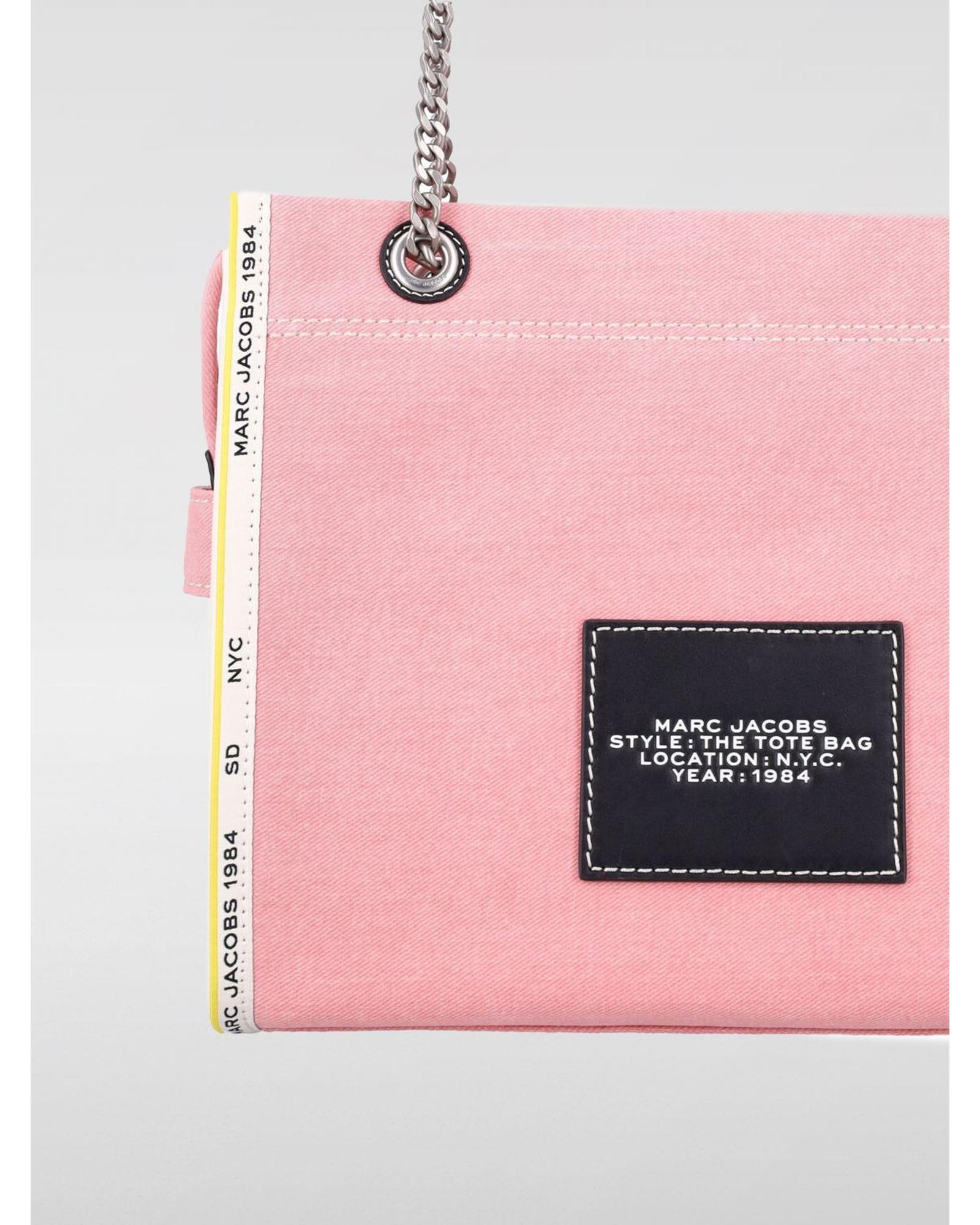 Marc Jacobs Tote Bag Chain Strap Canvas Wo - Pink Shoulder Bags image 3